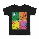 tシャツ キッズ 半袖 黒地 ブラック デザイン 90 100 110 120 130 140 150 160 Tシャツ ティーシャツ T shirt 005574 音符 蝶 楽譜(4)