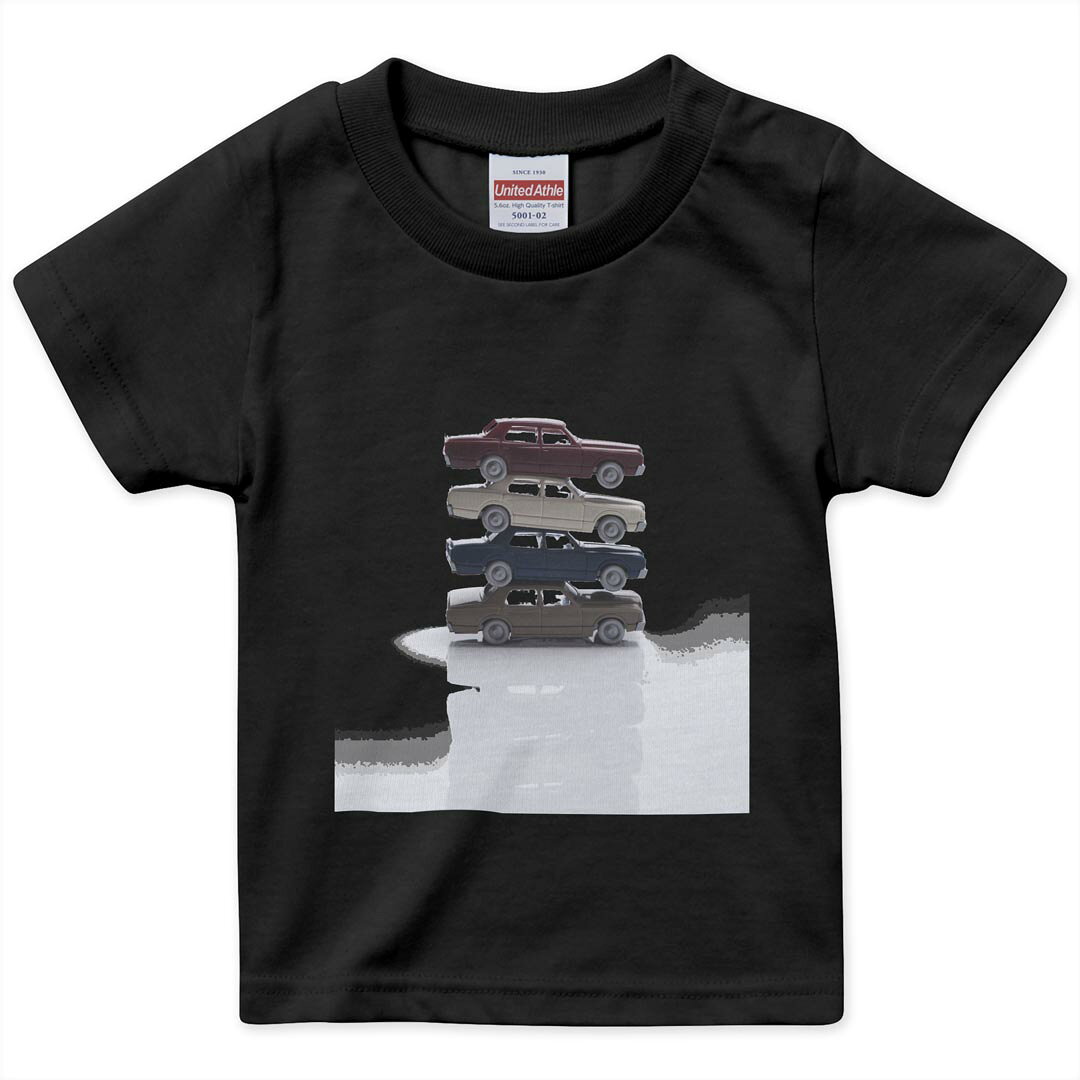 tシャツ キッズ 半袖 黒地 ブラック デザイン 90 100 110 120 130 140 150 Tシャツ...