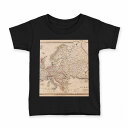 tシャツ キッズ 半袖 黒地 ブラック デザイン 90 100 110 120 130 140 150 160 Tシャツ ティーシャツ T shirt 006093 地図 英語 世界(4)