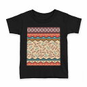 tシャツ キッズ 半袖 黒地 ブラック デザイン 90 100 110 120 130 140 150 160 Tシャツ ティーシャツ T shirt 006452 羽根 模様(4)