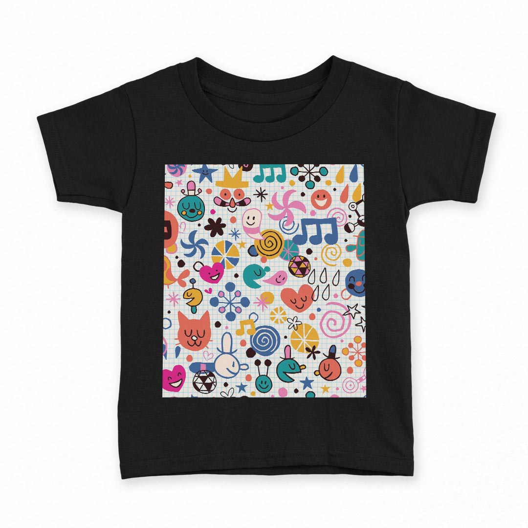 tシャツ キッズ 半袖 黒地 ブラック デザイン 90 100 110 120 130 140 150 Tシャツ ティーシャツ T shirt 上記で使用したデザインTシャツはこちら▼キッズ用Tシャツ　ブラック全デザインはこちらから▼ ▼キッズ用Tシャツ　グレー・ホワイト全デザインはこちらから▼商品特徴・15000デザインから選べる！デザインTシャツ！ ・洗濯も赤ちゃんにも安心なウェアプリント 　UltraChrome DGインクは洗濯に対しても色落ちが少なく、高い堅牢度が実証されています。 ・着心地や素材感にこだわった、上質なTシャツ。 ・1枚でも様になる万能型Tシャツ。 ・「よれない」「透けない」「長持ちする」という三大要素をすべて兼ね備えたTシャツです。 素材 ブラック：綿　100％ 注意事項画像はサンプルですので、Tシャツの大きさが若干異なる場合があります。ご覧の環境によっては多少色味に違いを感じる場合がございます。 イメージと違った、モニターと色味が異なるという理由での交換や返金はご対応出来かねます。 写真のカラーは可能な限り実際の商品に色味を近づけていますが、WEBの性質上ご使用のパソコンの設定や環境でカラーが若干異なります。 ご注文後に1点1点制作する受注生産品のため、不良品以外のご返品や交換は固くお断り致します。 選択間違いも保証対象外となりますため、ご注文の際は必ずサイズやカラーをご確認下さい。洗濯の際は、商品の色あせを避けるため手洗いをおすすめします。 つけ置き洗いは避けてください。 タンブラー乾燥はお控えください。発送について完全受注生産のハンドメイド商品となりますので、既製品と比べて発送までお時間を頂いています。 基本的に決済確認後、最大で10営業日での発送となります。繁忙期や休業日明けの場合はさらに時間がかかる場合があります。 その際には別途メールにてご連絡致します。メール便の場合、発送日から到着までに2〜4日ほどかかる場合が多く、紛失などの保障もご対応できかねます。あらかじめご了承下さい。