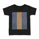 tシャツ キッズ 半袖 黒地 ブラック デザイン 90 100 110 120 130 140 150 160 Tシャツ ティーシャツ T shirt 006469 デニム 模様(4)