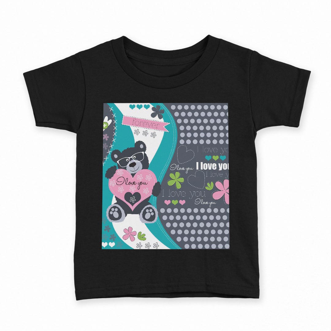 tシャツ キッズ 半袖 黒地 ブラック デザイン 90 100 110 120 130 140 150 Tシャツ ティーシャツ T shirt 上記で使用したデザインTシャツはこちら▼キッズ用Tシャツ　ブラック全デザインはこちらから▼ ▼キッズ用Tシャツ　グレー・ホワイト全デザインはこちらから▼商品特徴・15000デザインから選べる！デザインTシャツ！ ・洗濯も赤ちゃんにも安心なウェアプリント 　UltraChrome DGインクは洗濯に対しても色落ちが少なく、高い堅牢度が実証されています。 ・着心地や素材感にこだわった、上質なTシャツ。 ・1枚でも様になる万能型Tシャツ。 ・「よれない」「透けない」「長持ちする」という三大要素をすべて兼ね備えたTシャツです。 素材 ブラック：綿　100％ 注意事項画像はサンプルですので、Tシャツの大きさが若干異なる場合があります。ご覧の環境によっては多少色味に違いを感じる場合がございます。 イメージと違った、モニターと色味が異なるという理由での交換や返金はご対応出来かねます。 写真のカラーは可能な限り実際の商品に色味を近づけていますが、WEBの性質上ご使用のパソコンの設定や環境でカラーが若干異なります。 ご注文後に1点1点制作する受注生産品のため、不良品以外のご返品や交換は固くお断り致します。 選択間違いも保証対象外となりますため、ご注文の際は必ずサイズやカラーをご確認下さい。洗濯の際は、商品の色あせを避けるため手洗いをおすすめします。 つけ置き洗いは避けてください。 タンブラー乾燥はお控えください。発送について完全受注生産のハンドメイド商品となりますので、既製品と比べて発送までお時間を頂いています。 基本的に決済確認後、最大で10営業日での発送となります。繁忙期や休業日明けの場合はさらに時間がかかる場合があります。 その際には別途メールにてご連絡致します。メール便の場合、発送日から到着までに2〜4日ほどかかる場合が多く、紛失などの保障もご対応できかねます。あらかじめご了承下さい。