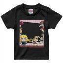 tシャツ キッズ 半袖 黒地 ブラック デザイン 90 100 110 120 130 140 150 Tシャツ ティーシャツ T shirt 006688 アリス　イラスト