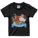 tシャツ キッズ 半袖 黒地 ブラック デザイン 90 100 110 120 130 140 150 Tシャツ ティーシャツ T shirt 006790 アリス　トランプ