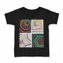 tシャツ キッズ 半袖 黒地 ブラック デザイン 90 100 110 120 130 140 150 160 Tシャツ ティーシャツ T shirt 006887 レインボー 星