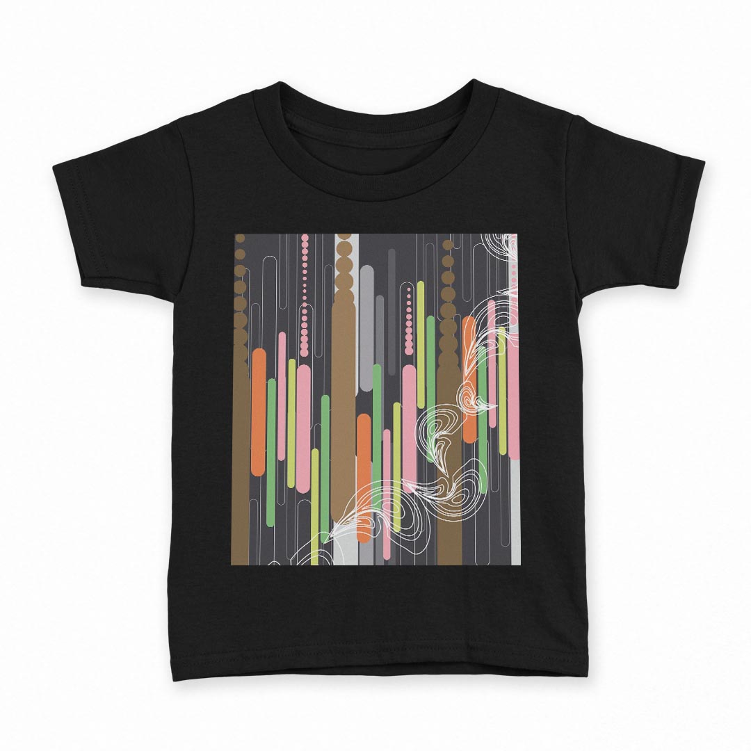 tシャツ キッズ 半袖 黒地 ブラック デザイン 90 100 110 120 130 140 150 Tシャツ ティーシャツ T shirt 上記で使用したデザインTシャツはこちら▼キッズ用Tシャツ　ブラック全デザインはこちらから▼ ▼キッズ用Tシャツ　グレー・ホワイト全デザインはこちらから▼商品特徴・15000デザインから選べる！デザインTシャツ！ ・洗濯も赤ちゃんにも安心なウェアプリント 　UltraChrome DGインクは洗濯に対しても色落ちが少なく、高い堅牢度が実証されています。 ・着心地や素材感にこだわった、上質なTシャツ。 ・1枚でも様になる万能型Tシャツ。 ・「よれない」「透けない」「長持ちする」という三大要素をすべて兼ね備えたTシャツです。 素材 ブラック：綿　100％ 注意事項画像はサンプルですので、Tシャツの大きさが若干異なる場合があります。ご覧の環境によっては多少色味に違いを感じる場合がございます。 イメージと違った、モニターと色味が異なるという理由での交換や返金はご対応出来かねます。 写真のカラーは可能な限り実際の商品に色味を近づけていますが、WEBの性質上ご使用のパソコンの設定や環境でカラーが若干異なります。 ご注文後に1点1点制作する受注生産品のため、不良品以外のご返品や交換は固くお断り致します。 選択間違いも保証対象外となりますため、ご注文の際は必ずサイズやカラーをご確認下さい。洗濯の際は、商品の色あせを避けるため手洗いをおすすめします。 つけ置き洗いは避けてください。 タンブラー乾燥はお控えください。発送について完全受注生産のハンドメイド商品となりますので、既製品と比べて発送までお時間を頂いています。 基本的に決済確認後、最大で10営業日での発送となります。繁忙期や休業日明けの場合はさらに時間がかかる場合があります。 その際には別途メールにてご連絡致します。メール便の場合、発送日から到着までに2〜4日ほどかかる場合が多く、紛失などの保障もご対応できかねます。あらかじめご了承下さい。