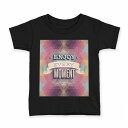 tシャツ キッズ 半袖 黒地 ブラック デザイン 90 100 110 120 130 140 150 160 Tシャツ ティーシャツ T shirt 007351 英語 文字 カラフル レインボー