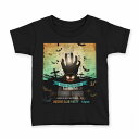 tシャツ キッズ 半袖 黒地 ブラック デザイン 90 100 110 120 130 140 150 160 Tシャツ ティーシャツ T shirt 007487 ハロウィン コウモリ レインボー カボチャ