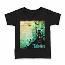 tシャツ キッズ 半袖 黒地 ブラック デザイン 90 100 110 120 130 140 150 160 Tシャツ ティーシャツ T shirt 007488 ハロウィン コウモリ レインボー