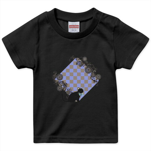tシャツ キッズ 半袖 黒地 ブラック デザイン 90 100 110 120 130 140 150 160 Tシャツ ティーシャツ T shirt 007516 チェック 猫 ネコ 市松模様 tシャツ キッズ 半袖 黒地 ブラック デザイン 90 100 110 120 130 140 150 160 Tシャツ ティーシャツ T shirt 007516 チェック 猫 ネコ 市松模様