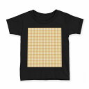tシャツ キッズ 半袖 黒地 ブラック デザイン 90 100 110 120 130 140 150 160 Tシャツ ティーシャツ T shirt 008098 オレンジ イエロー 黄色 チェック 模様(4)