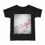 tシャツ キッズ 半袖 黒地 ブラック デザイン 90 100 110 120 130 140 150 Tシャツ ティーシャツ T shirt 008218 植物　カラフル　レインボー