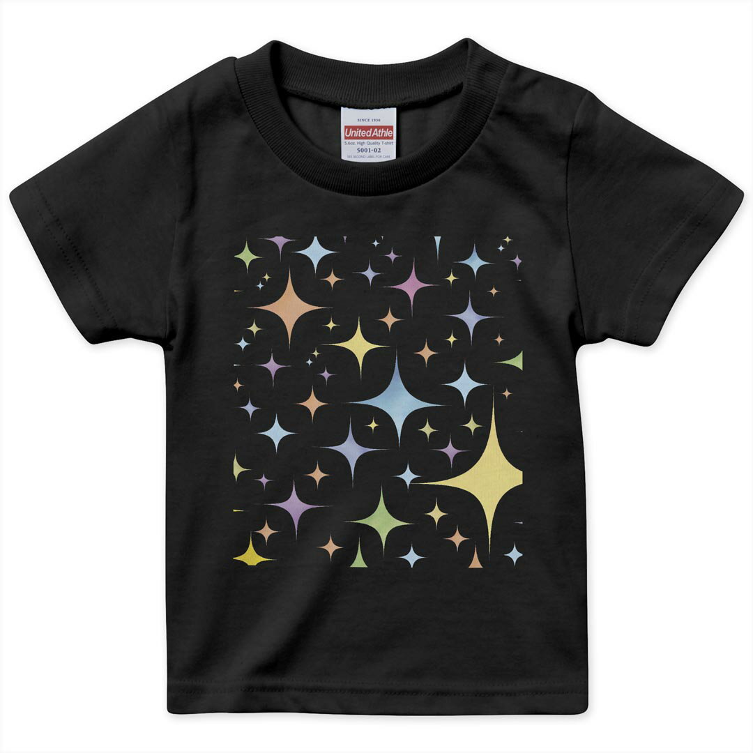 tシャツ キッズ 半袖 黒地 ブラック デザイン 90 100 110 120 130 140 150 160 Tシャツ ティーシャツ T..