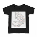 tシャツ キッズ 半袖 黒地 ブラック デザイン 90 100 110 120 130 140 150 160 Tシャツ ティーシャツ T shirt 008352 2015 カレンダー シンプル