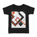 tシャツ キッズ 半袖 黒地 ブラック デザイン 90 100 110 120 130 140 150 160 Tシャツ ティーシャツ T shirt 008354 デザイン 赤 黒 ブラック レッド(4)