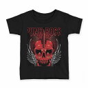 tシャツ キッズ 半袖 黒地 ブラック デザイン 90 100 110 120 130 140 150 160 Tシャツ ティーシャツ T shirt 008543 2015 カレンダー 骸骨 赤 レッド