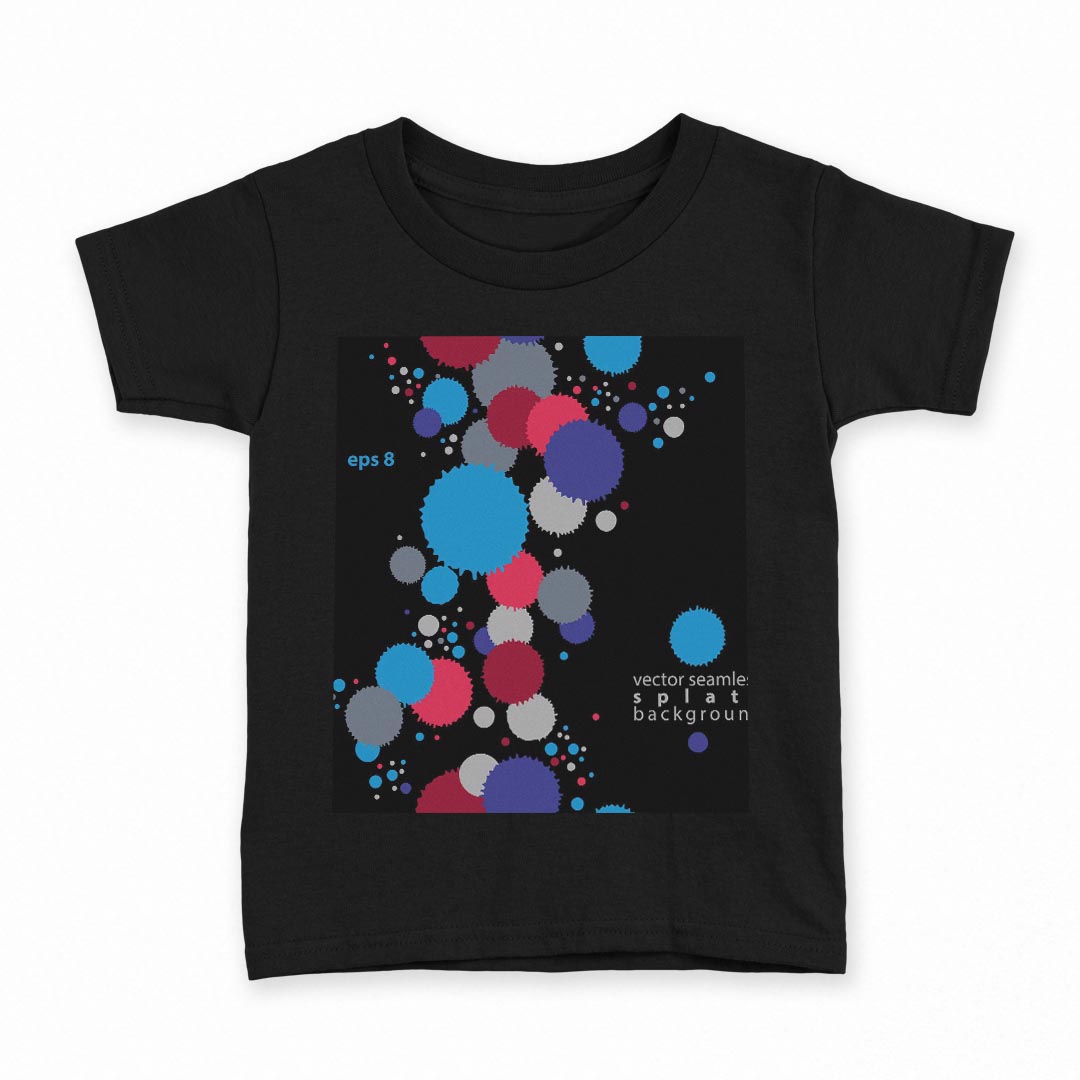 tシャツ キッズ 半袖 黒地 ブラック デザイン 90 100 110 120 130 140 150 160 Tシャツ ティーシャツ T shirt 008578 インク　水色　黒　ブラック(4)