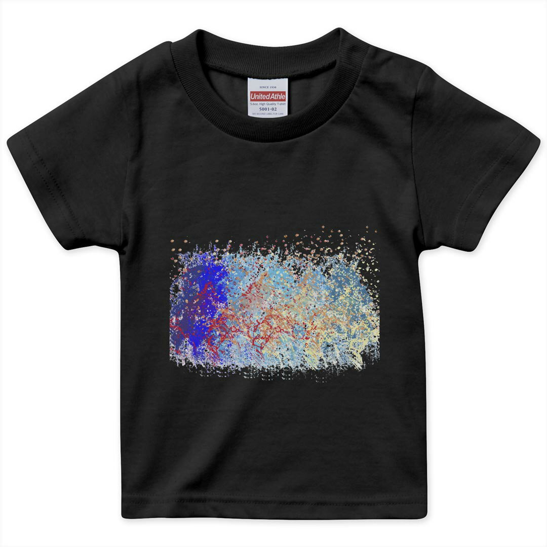tシャツ キッズ 半袖 黒地 ブラック デザイン 90 100 110 120 130 140 150 160 Tシャツ ティーシャツ T..