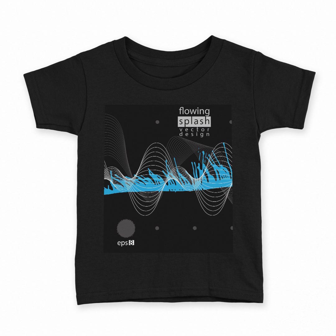 tシャツ キッズ 半袖 黒地 ブラック デザイン 90 100 110 120 130 140 150 160 Tシャツ ティーシャツ T shirt 008735 黒　ブラック　水色　模様
