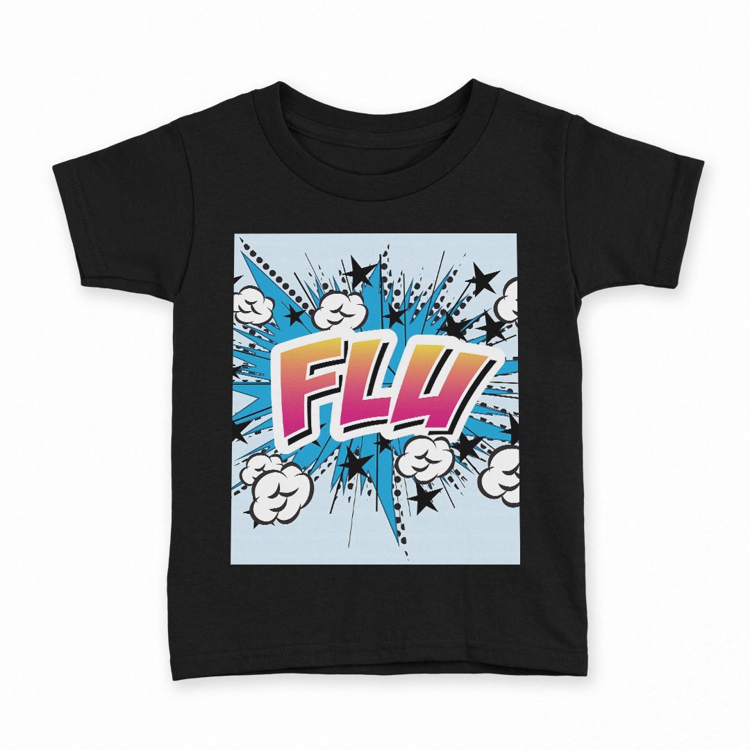 tシャツ キッズ 半袖 黒地 ブラック デザイン 90 100 110 120 130 140 150 160 Tシャツ ティーシャツ T shirt 008821 水色　イラスト　文字