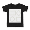 tシャツ キッズ 半袖 黒地 ブラック デザイン 90 100 110 120 130 140 150 Tシャツ ティーシャツ T shirt 009217 シンプル　アンティーク　白