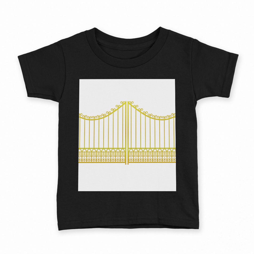 tシャツ キッズ 半袖 黒地 ブラック デザイン 90 100 110 120 130 140 150 160 Tシャツ ティーシャツ T shirt 009349 アンティーク 黄色