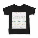 tシャツ キッズ 半袖 黒地 ブラック デザイン 90 100 110 120 130 140 150 160 Tシャツ ティーシャツ T shirt 009355 カラフル フラワー 模様(4)