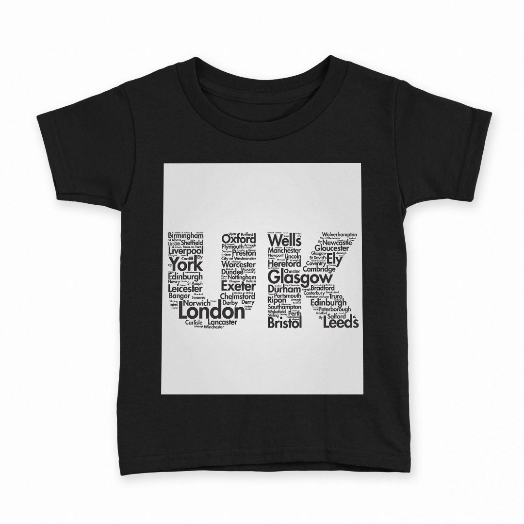 tシャツ キッズ 半袖 黒地 ブラック デザイン 90 100 110 120 130 140 150 160 Tシャツ ティーシャツ T shirt 009463 英語　外国　シンプル kabekore-10599656 kabeコレ パッケージ画像