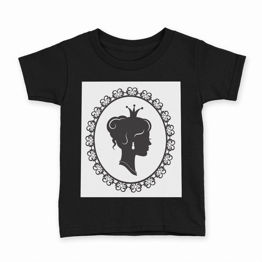 tシャツ キッズ 半袖 黒地 ブラック デザイン 90 100 110 120 130 140 150 160 Tシャツ ティーシャツ T shirt 009790 人物 モノクロ アンティーク