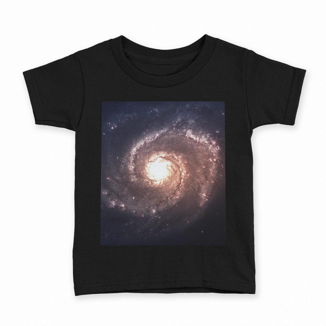 tシャツ キッズ 半袖 黒地 ブラック デザイン 90 100 110 120 130 140 150 160 Tシャツ ティーシャツ T shirt 010185 空　宇宙　風景