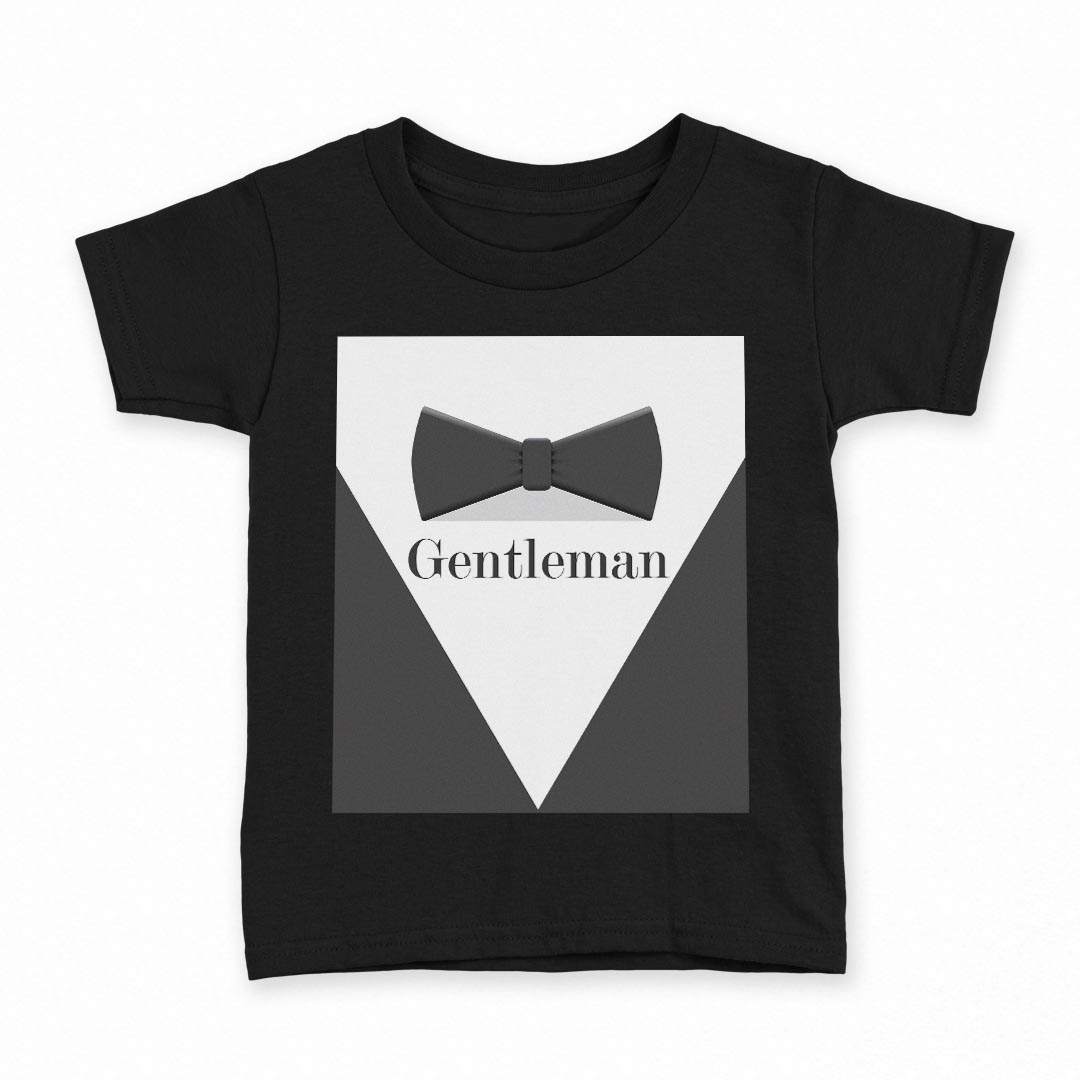 乐天商城 - tシャツ キッズ 半袖 黒地 ブラック デザイン 90 100 110 120 130 140 150 160 Tシャツ ティーシャツ T shirt 010522 蝶ネクタイ　おしゃれ　英語