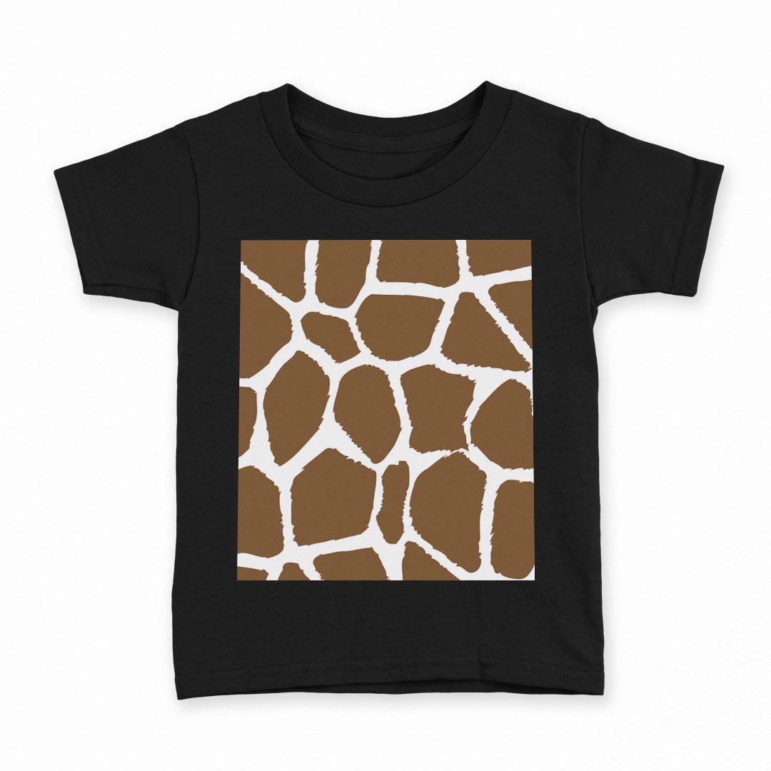 tシャツ キッズ 半袖 黒地 ブラック デザイン 90 100 110 120 130 140 150 160 Tシャツ ティーシャツ T shirt 011587 キリン柄 アニマル柄 動物