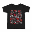 tシャツ キッズ 半袖 黒地 ブラック デザイン 90 100 110 120 130 140 150 160 Tシャツ ティーシャツ T shirt 011845 模様 自転車 ブルー
