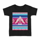 tシャツ キッズ 半袖 黒地 ブラック デザイン 90 100 110 120 130 140 150 160 Tシャツ ティーシャツ T shirt 011913 鳥 模様 おしゃれ(4)