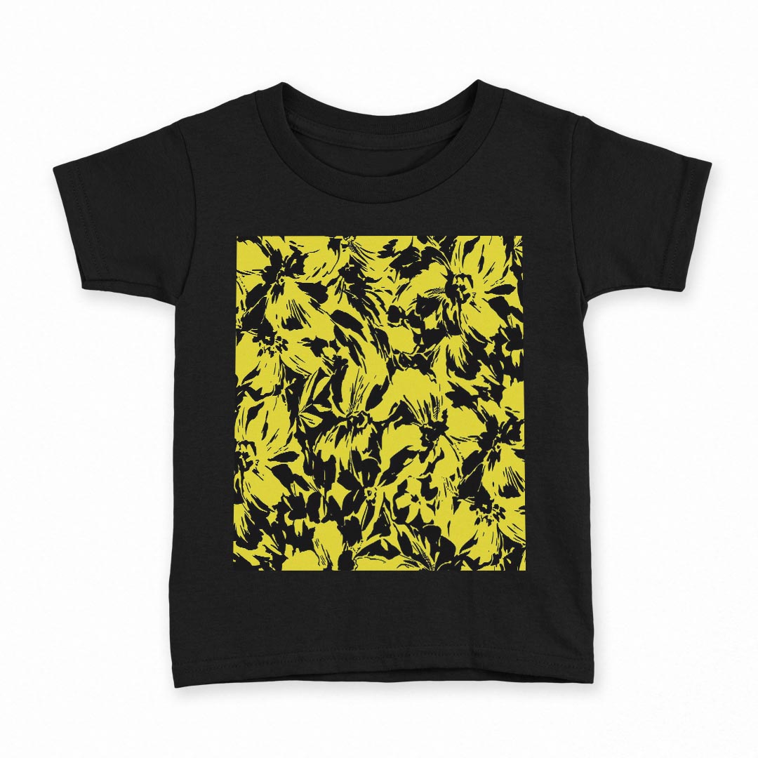 tシャツキッズ半袖黒地ブラックデザ...