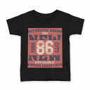 tシャツ キッズ 半袖 黒地 ブラック デザイン 90 100 110 120 130 140 150 160 Tシャツ ティーシャツ T shirt 012255 英語 ロゴ 数字(4)