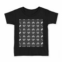 tシャツ キッズ 半袖 黒地 ブラック デザイン 90 100 110 120 130 140 150 160 Tシャツ ティーシャツ T shirt 012515 ハート 黒 柄(4)
