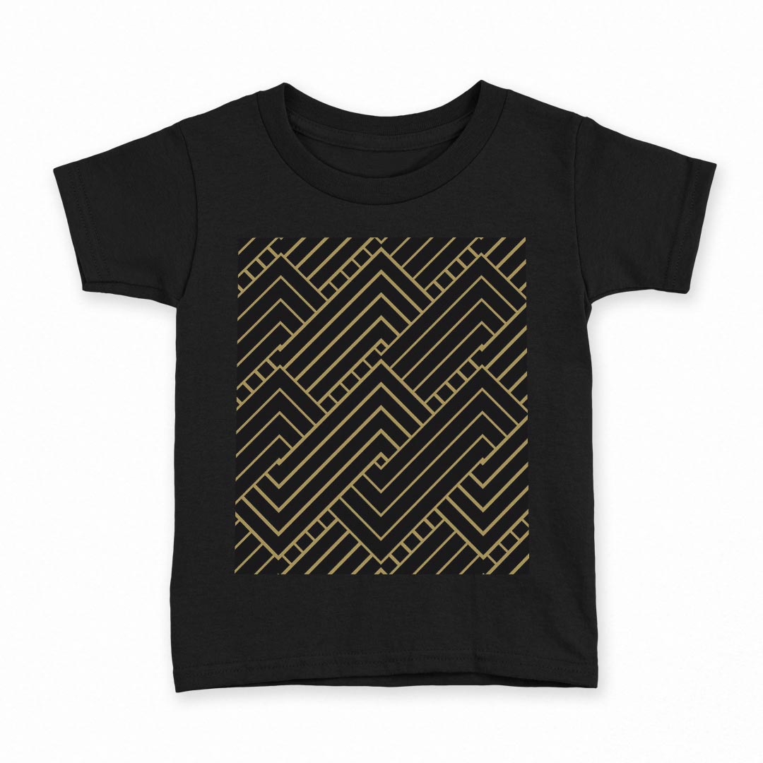 tシャツ キッズ 半袖 黒地 ブラック デザイン 90 100 110 120 130 140 150 160 Tシャツ ティーシャツ T shirt 012562 黒　柄　モダン