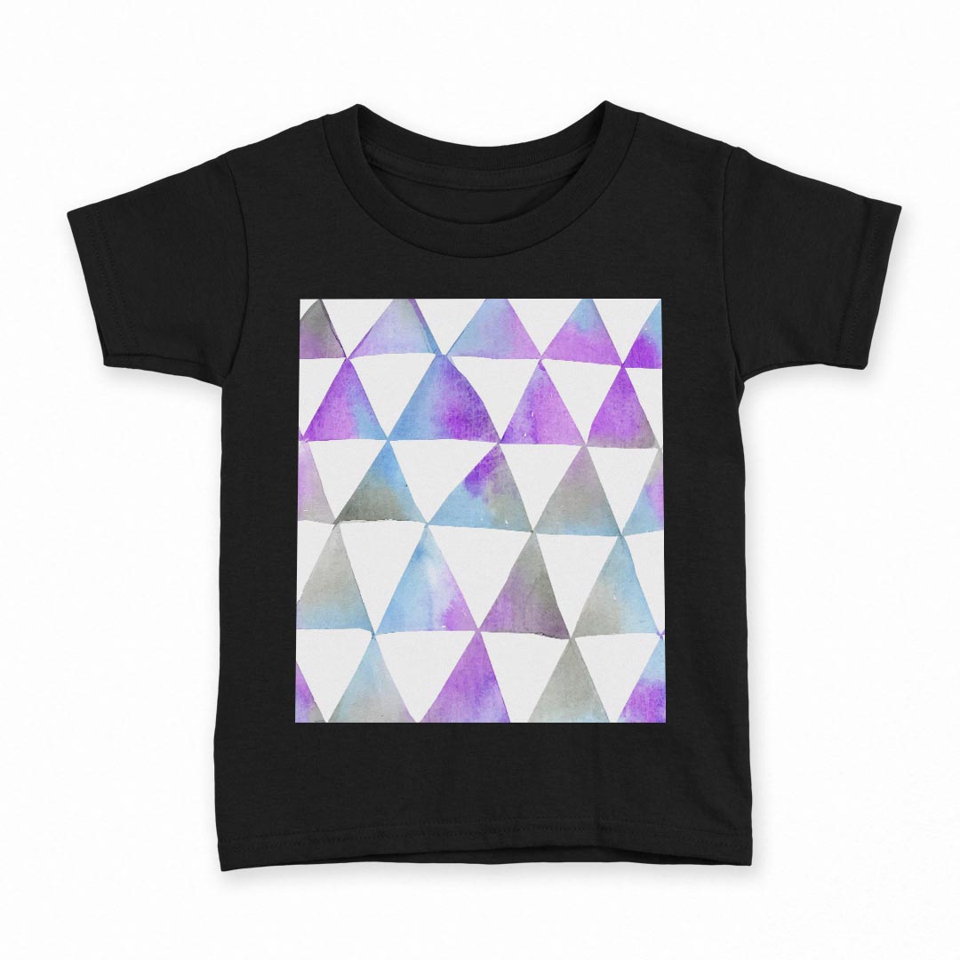 tシャツ キッズ 半袖 黒地 ブラック デザイン 90 100 110 120 130 140 150 160 Tシャツ ティーシャツ T shirt 012794 三角　記号　柄