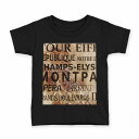 tシャツ キッズ 半袖 黒地 ブラック デザイン 90 100 110 120 130 140 150 160 Tシャツ ティーシャツ T shirt 012835 パリ 英語 文字