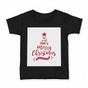 tシャツ キッズ 半袖 黒地 ブラック デザイン 90 100 110 120 130 140 150 160 Tシャツ ティーシャツ T shirt 013858 クリスマス ツリー 英語