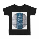 tシャツ キッズ 半袖 黒地 ブラック デザイン 90 100 110 120 130 140 150 160 Tシャツ ティーシャツ T shirt 013871 七夕 短冊