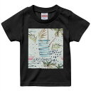 tシャツ キッズ 半袖 黒地 ブラック デザイン 90 100 110 120 130 140 150 160 Tシャツ ティーシャツ T shirt 014037 ヨット 海 リーフ(4)
