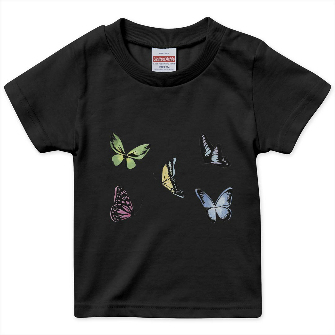 tシャツ キッズ 半袖 黒地 ブラック デザイン 90 100 110 120 130 140 150 160 Tシャツ ティーシャツ T..