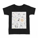 tシャツ キッズ 半袖 黒地 ブラック デザイン 90 100 110 120 130 140 150 160 Tシャツ ティーシャツ T shirt 014323 ハロウィン かぼちゃ おばけ(4)