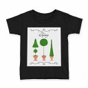tシャツ キッズ 半袖 黒地 ブラック デザイン 90 100 110 120 130 140 150 160 Tシャツ ティーシャツ T shirt 014423 植物 ガーデニング(4)