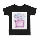 tシャツ キッズ 半袖 黒地 ブラック デザイン 90 100 110 120 130 140 150 160 Tシャツ ティーシャツ T shirt 014690 ファッション おしゃれ 香水(4)