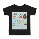 tシャツ キッズ 半袖 黒地 ブラック デザイン 90 100 110 120 130 140 150 160 Tシャツ ティーシャツ T shirt 0152...