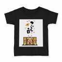 tシャツ キッズ 半袖 黒地 ブラック デザイン 90 100 110 120 130 140 150 160 Tシャツ ティーシャツ T shirt 015288 こどもの日 鯉のぼり 兜 熊